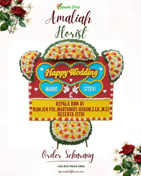 Papan Bunga Pernikahan Wedding Outdoor Kepulauan Seribu